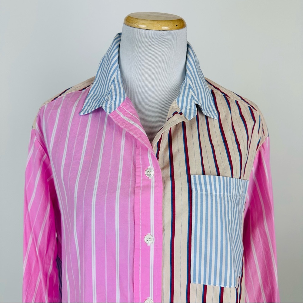 Essentiel Antwerp Famille Striped Buttondown Shirt Size XS Sold at Anthropologie - Picture 4 of 13
